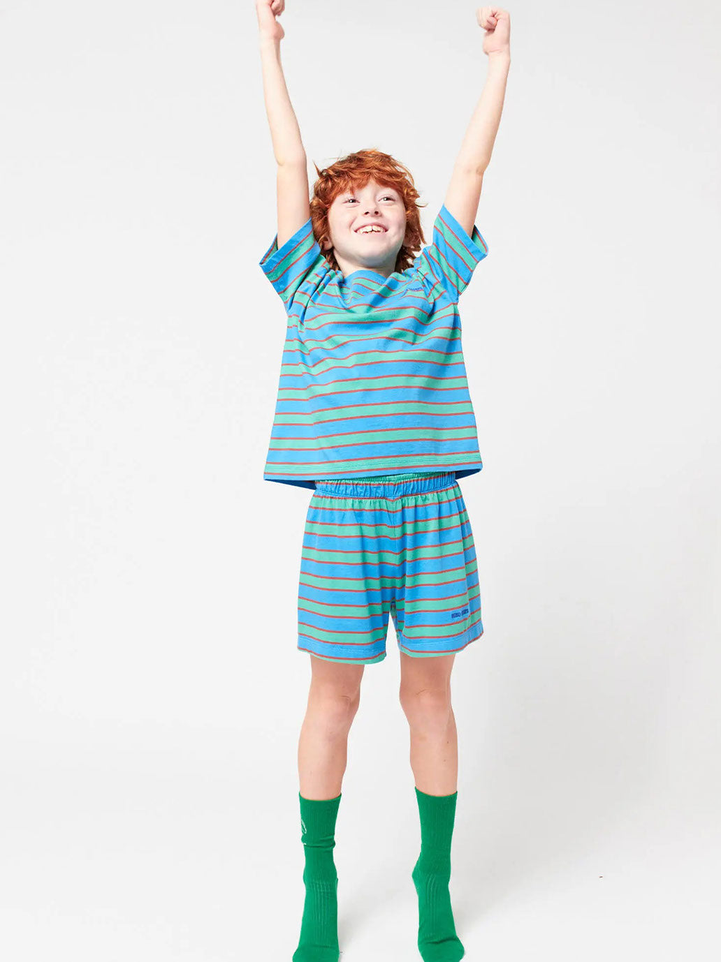 Zestaw Loungewear Stripes z bawełny organicznej Bobo Choses BÉBÉ Concept 