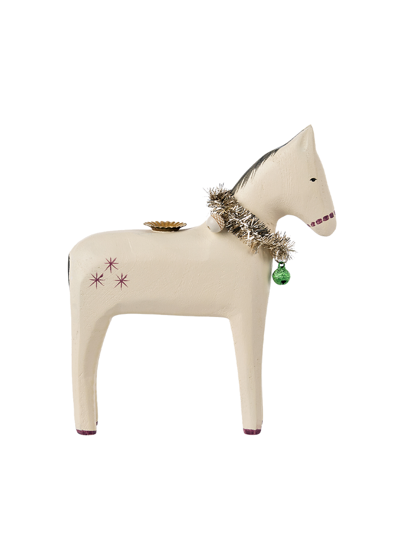 Drewniany świecznik konik Christmas Horse Small