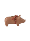 Drewniany świecznik świnka Christmas Pig Medium