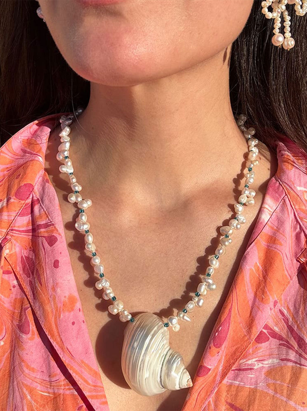 Naszyjnik z pereł z muszlą Conch Amori Mori BÉBÉ Concept 