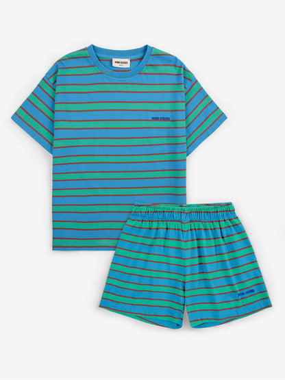 Zestaw Loungewear Stripes z bawełny organicznej Bobo Choses BÉBÉ Concept 