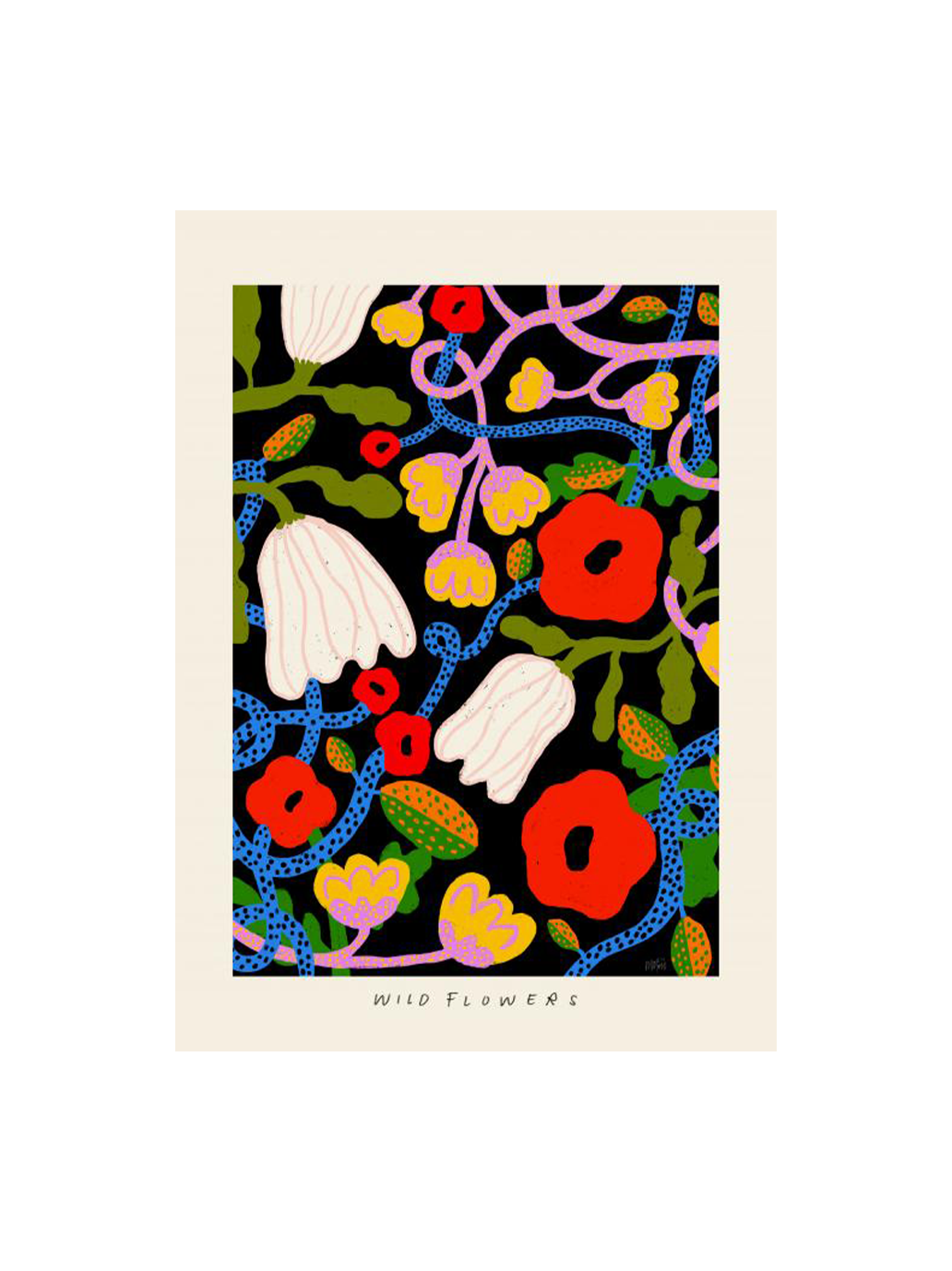 Plakat z grafiką autorstwa Madelen Möllard PSTR Studio BÉBÉ Concept