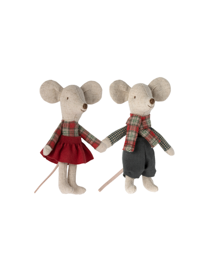 Świąteczne myszki z kartonowym domkiem Winter Mice Twins