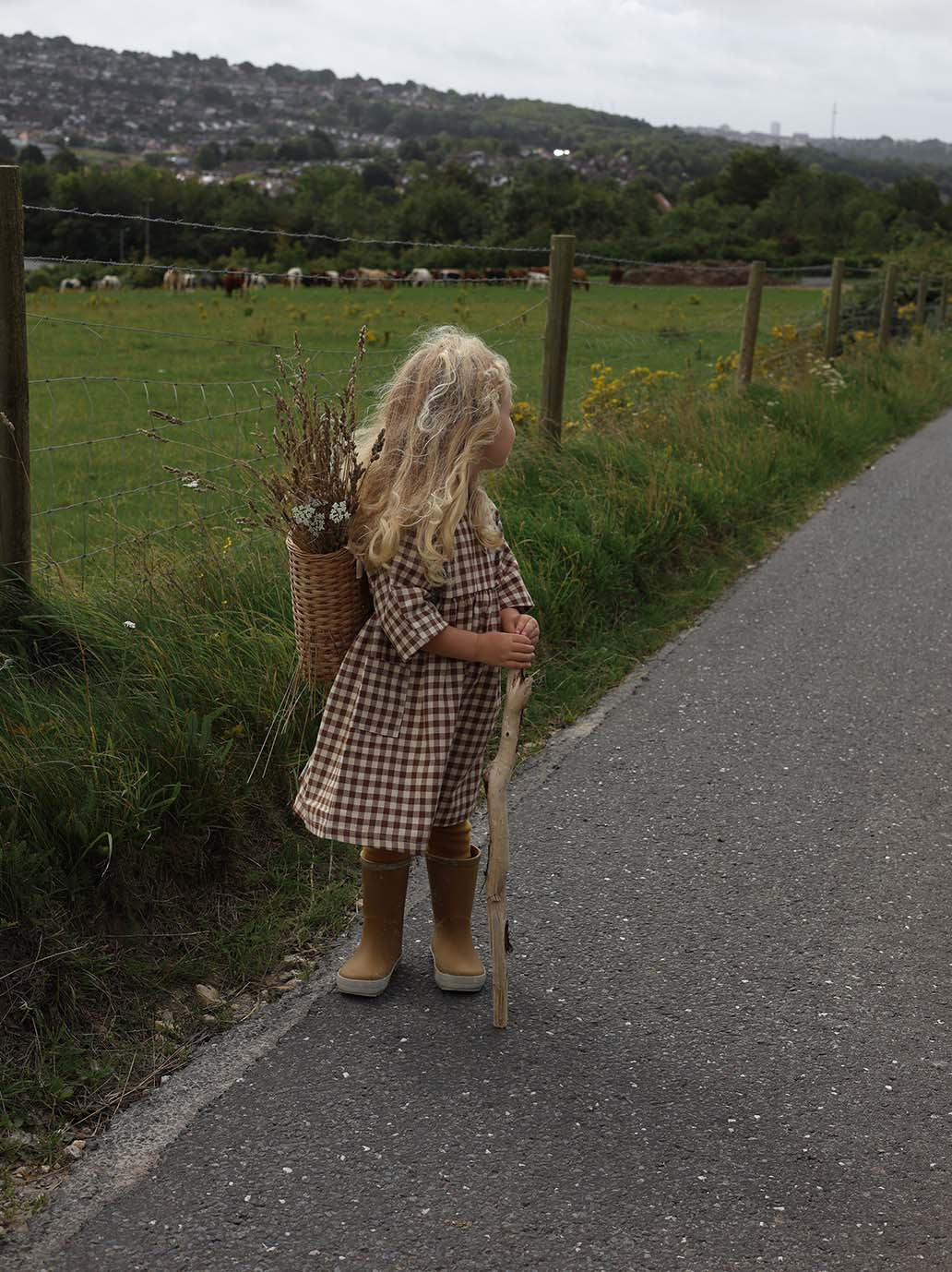 Sukienka flanelowa Gather Organic Zoo BÉBÉ Concept