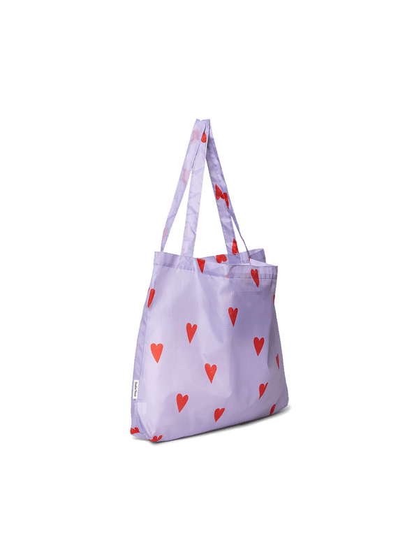 Torba na zakupy Grocery Bag lilac hearts