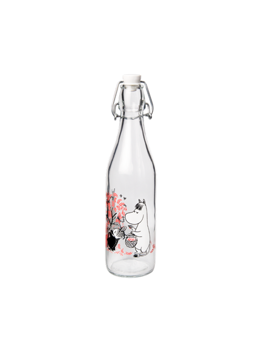 Szklana butelka z korkiem Moomin 0.5l