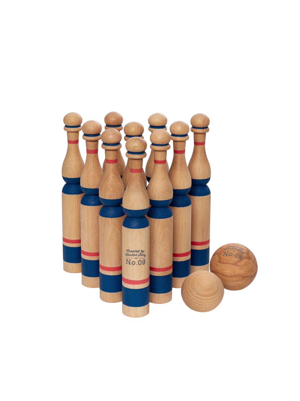 Dřevěný bowlingový set 