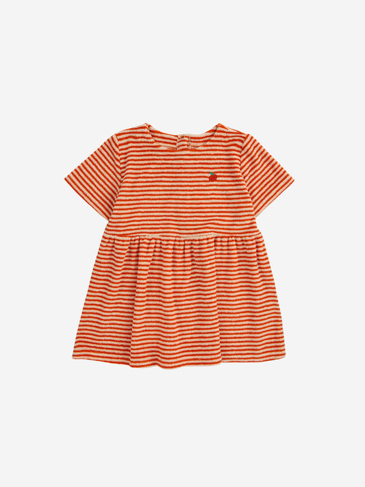 Sukienka niemowlęca Baby Orange Stipes terry dress
