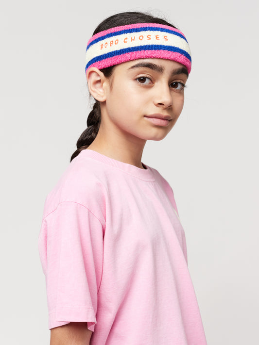 Opaska Bobo Choses pink towel headband