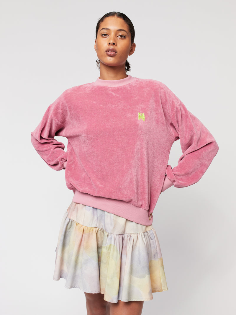 Bluza Butterfly embroidery dropped shoulder sweatshirt