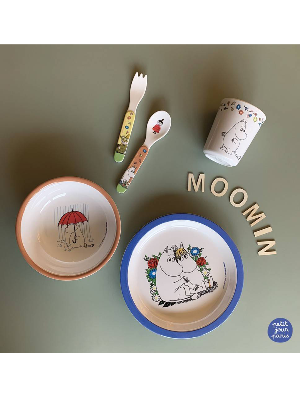 Zestaw dziecięcych naczyń z melaminy Maison Petit Jour BÉBÉ Concept
