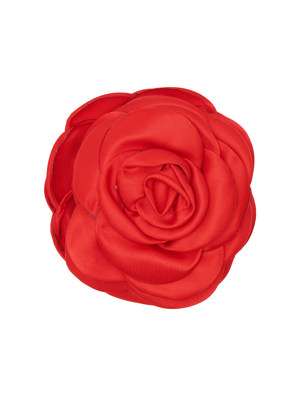 Klamra do włosów Giant Satin Rose Claw BRIGHT RED