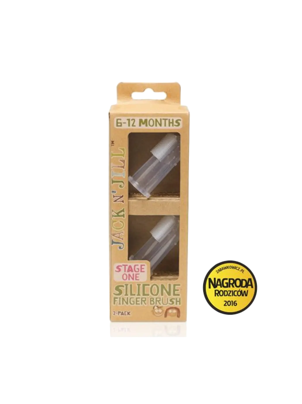 silikonowa szczoteczka na palec do czyszczenia pierwszych ząbków i dziąseł - 2 pak. Jack n&#39;Jill BÉBÉ Concept