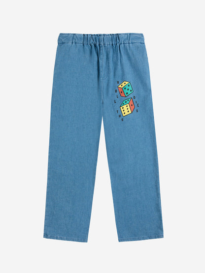 Roll the dice light denim pants Kids Bobo Choses BÉBÉ Concept 