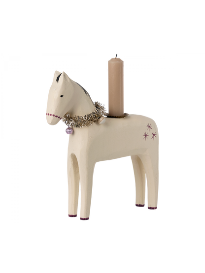 Drewniany świecznik konik Christmas Horse Large Maileg BÉBÉ Concept