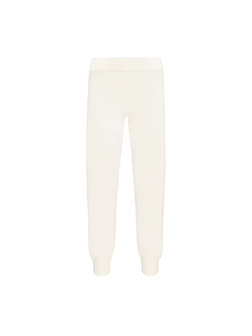 Damskie spodnie joggery z wełny merino cream