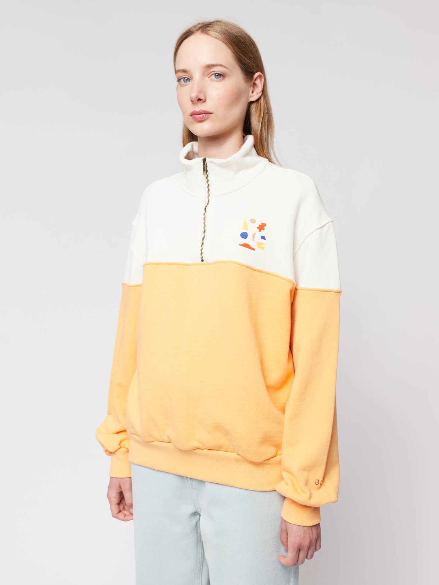 Bluza Color block zip sweatshirt