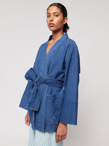Kurtka Structured cotton kimono jacket