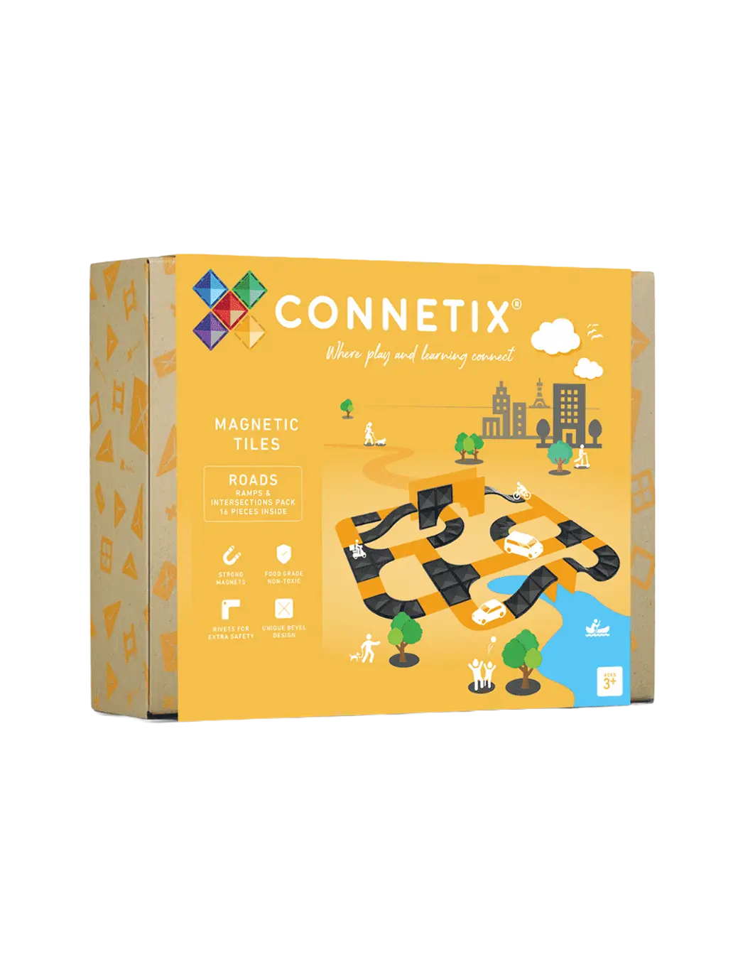 Klocki magnetyczne drogi Ramps & Intersections Pack Connetix BÉBÉ Concept 