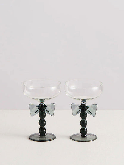 Komplet kieliszków Black Bow Coupes Maison Balzac BÉBÉ Concept 