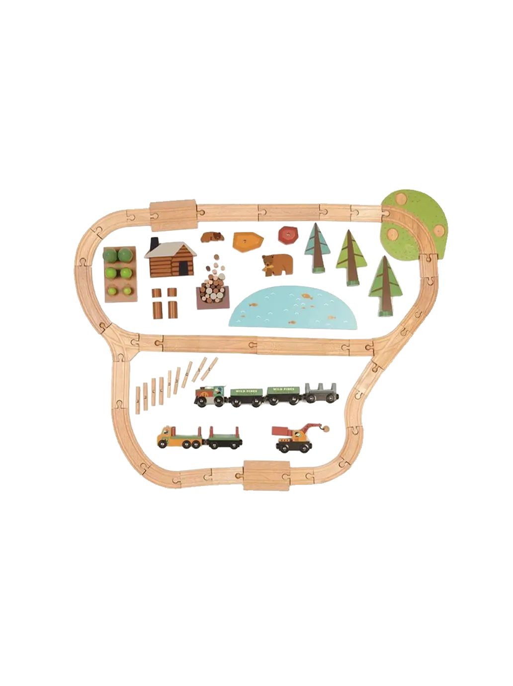 drewniana kolejka Podróż po lesie Tender Leaf Toys BÉBÉ Concept