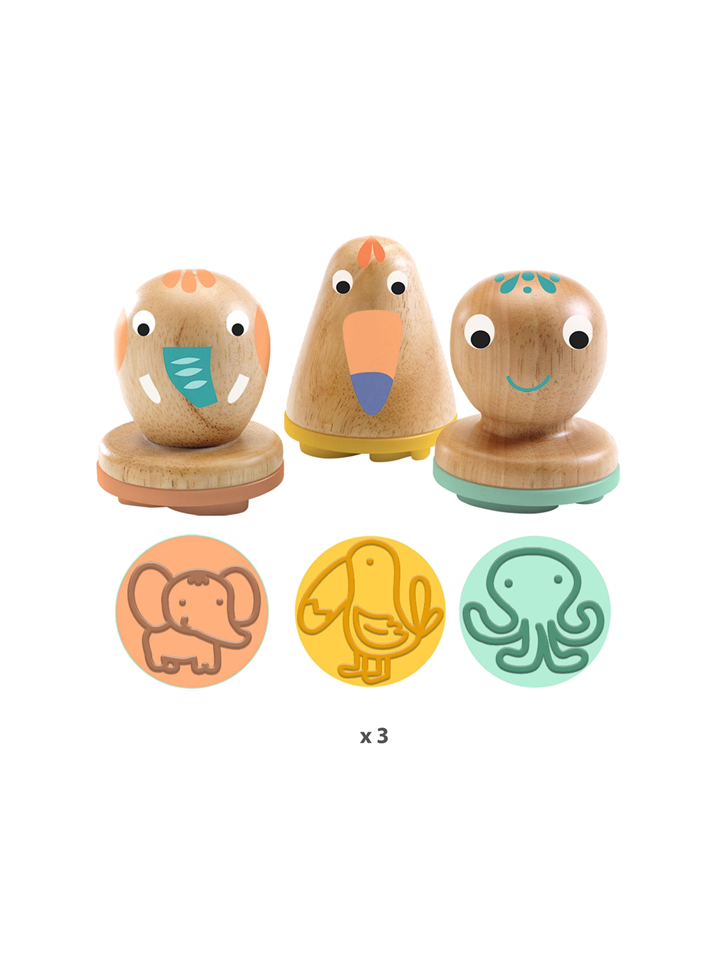Drewniane stemple do ciastoliny Djeco BÉBÉ Concept