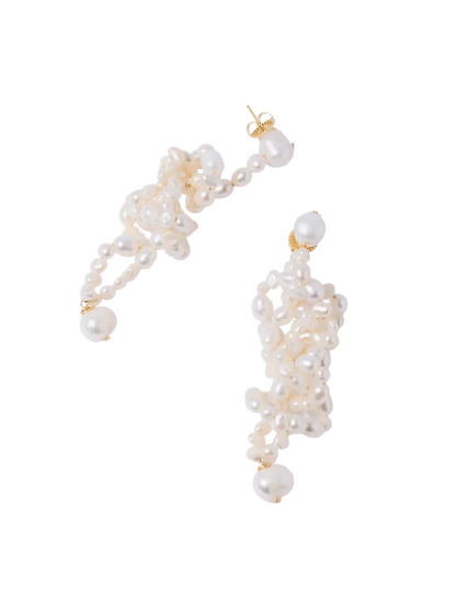 White Lotus Earrings PEARL OCTOPUSS.Y BEBE Concept 