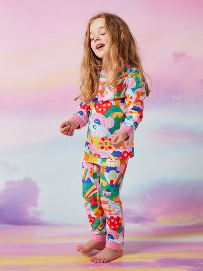 Kolorowa piżama dziecięca Halcyon Nights BÉBÉ Concept 