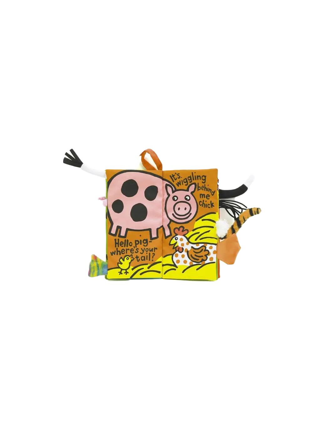 Miękka książeczka sensoryczna z ogonami Jellycat BÉBÉ Concept