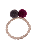 Gumka do włosów Kknekki PomPom DOVE / MOLE &amp; BORDEAUX