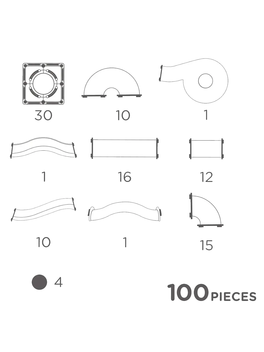 Klocki magnetyczne Ball Run Dazzling Lights Pack Cleverclixx BEBE Concept 