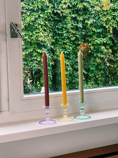 Szklany świecznik Jane Anna + Nina BÉBÉ Concept 