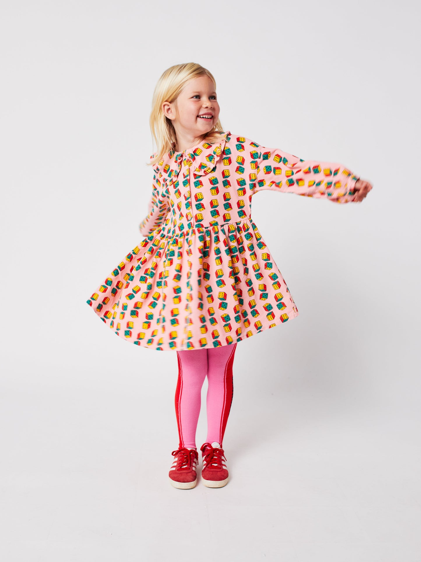 Dices all over micro corduroy dress Kids Bobo Choses BÉBÉ Concept 