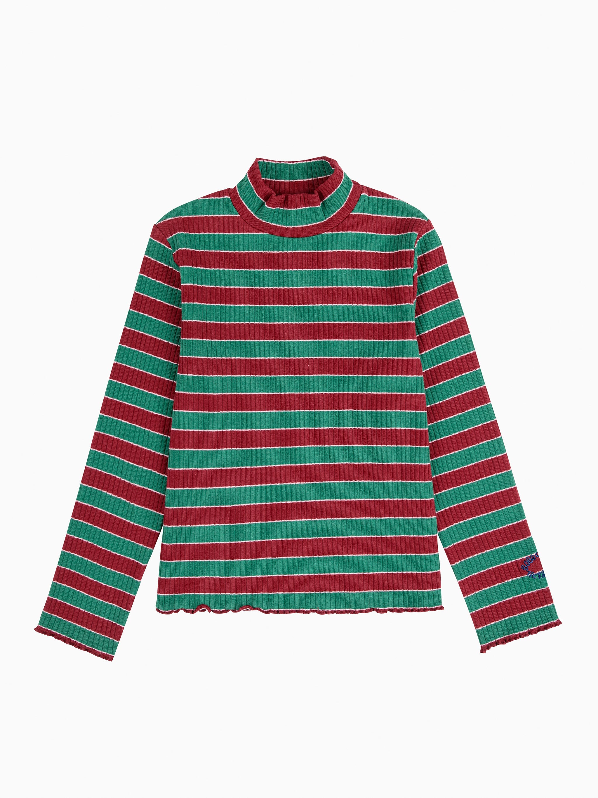 Multicolor Stripes turtle neck T-shirt Kids Bobo Choses BÉBÉ Concept 