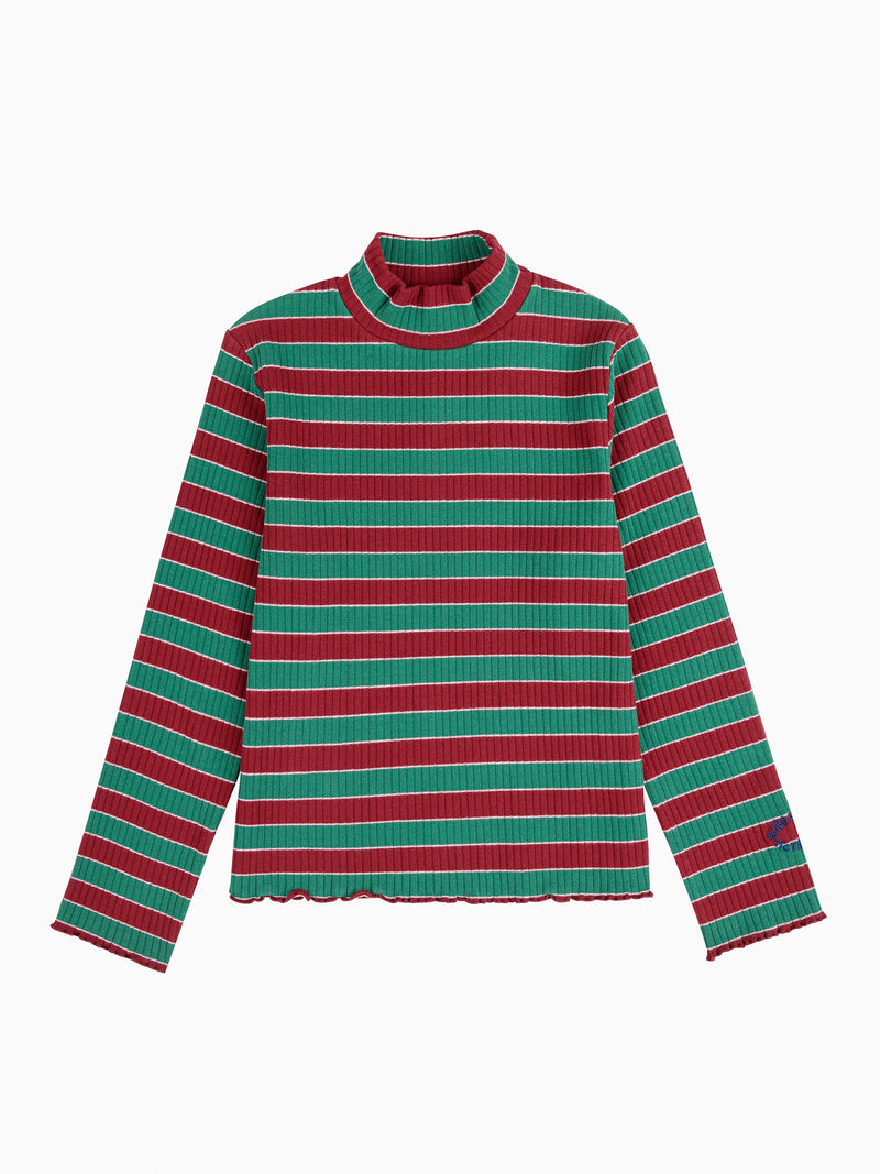 Multicolor Stripes turtle neck T-shirt Kids Bobo Choses BÉBÉ Concept 