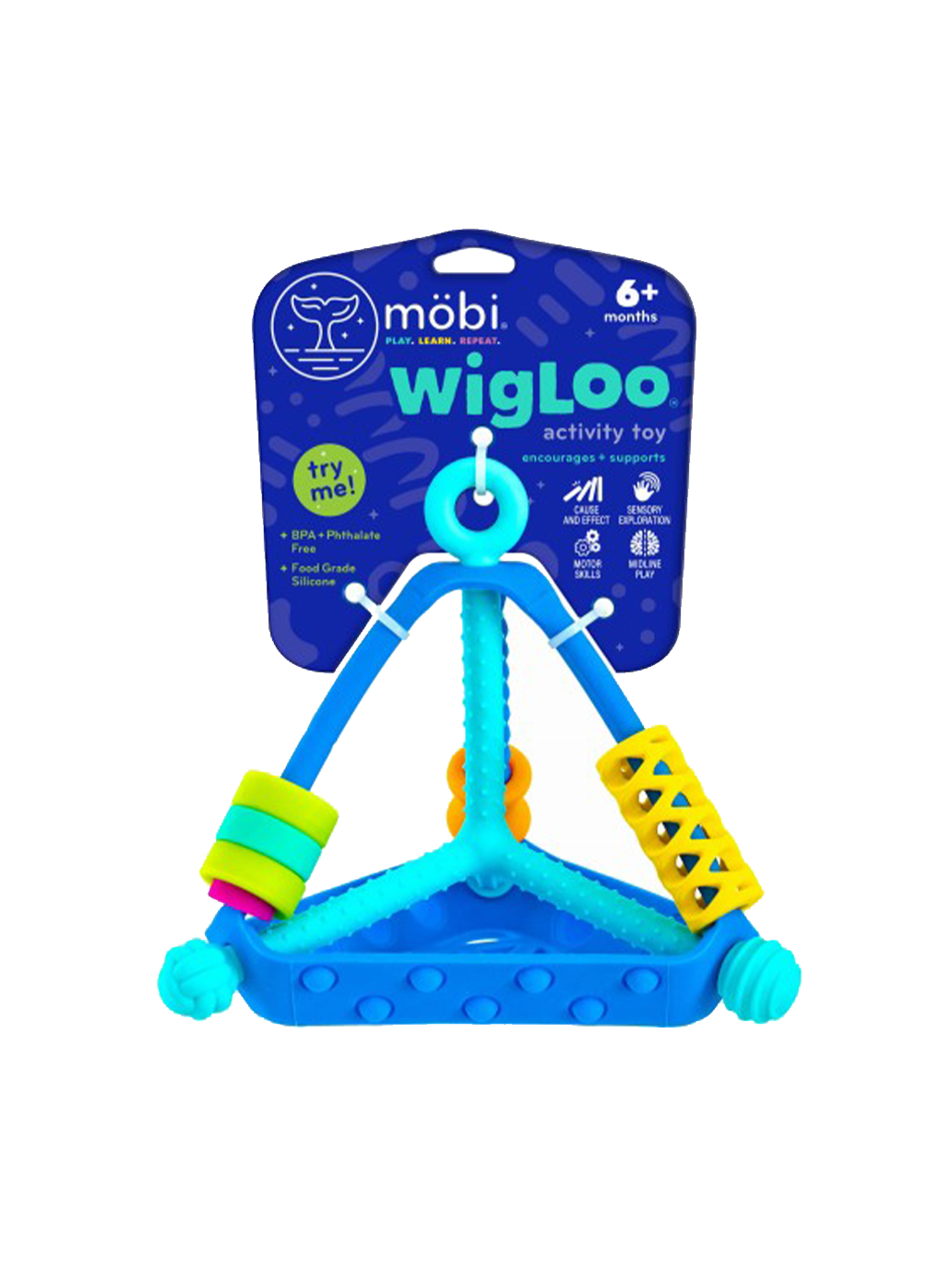 Senzorická pyramidová hračka Wigloo