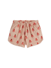 Короткі шорти з махрової тканини з принтом