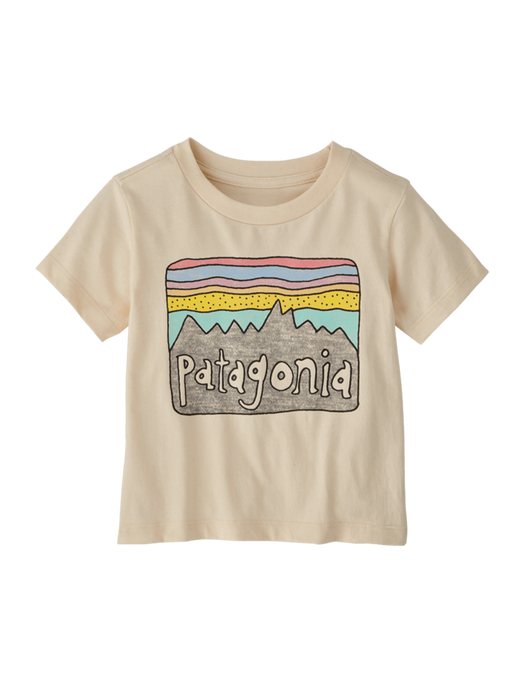 Dziecięcy t-shirt Fitz Roy Skies undyed natural