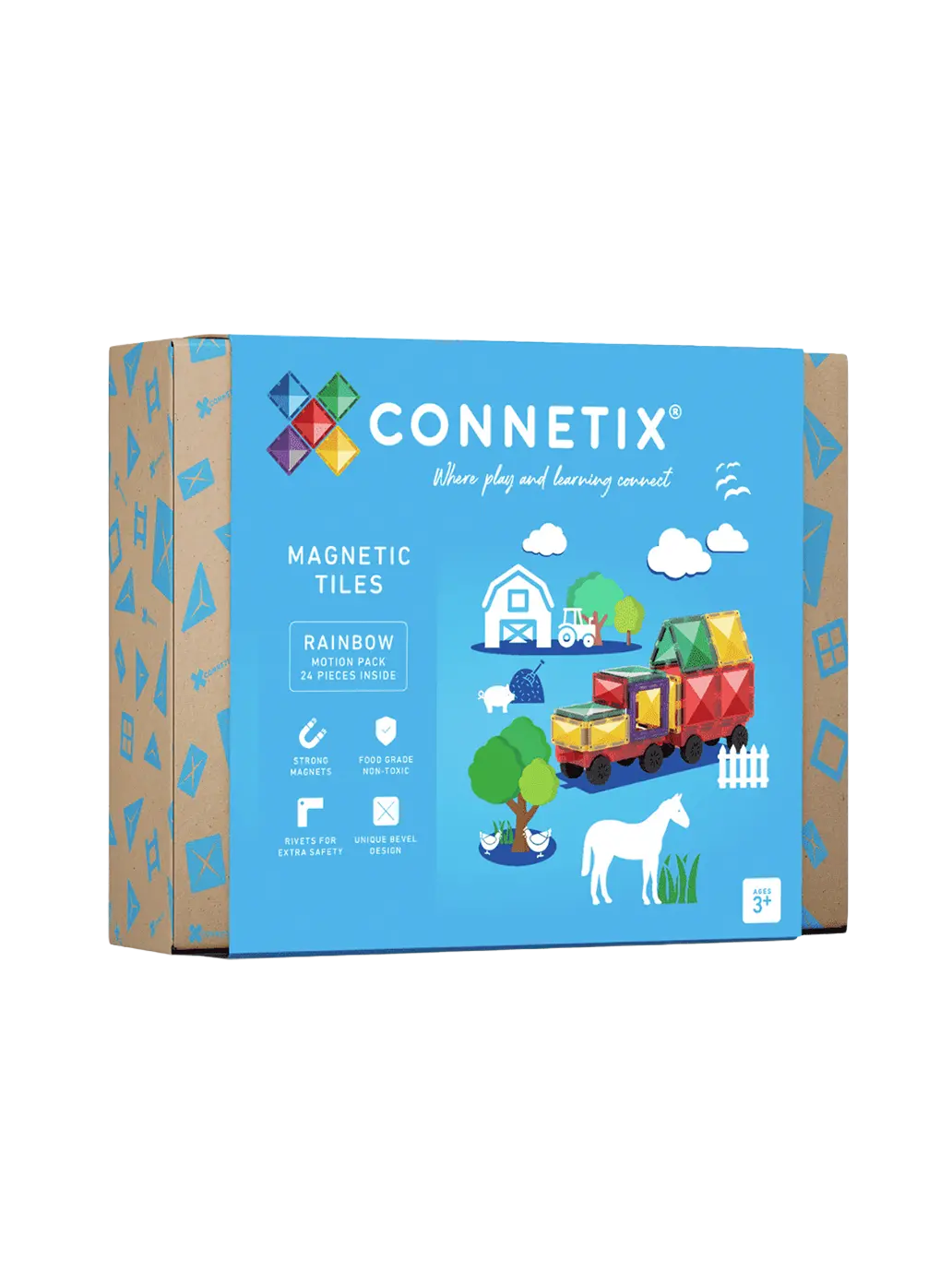 Klocki magnetyczne Rainbow Motion Pack Connetix BÉBÉ Concept 