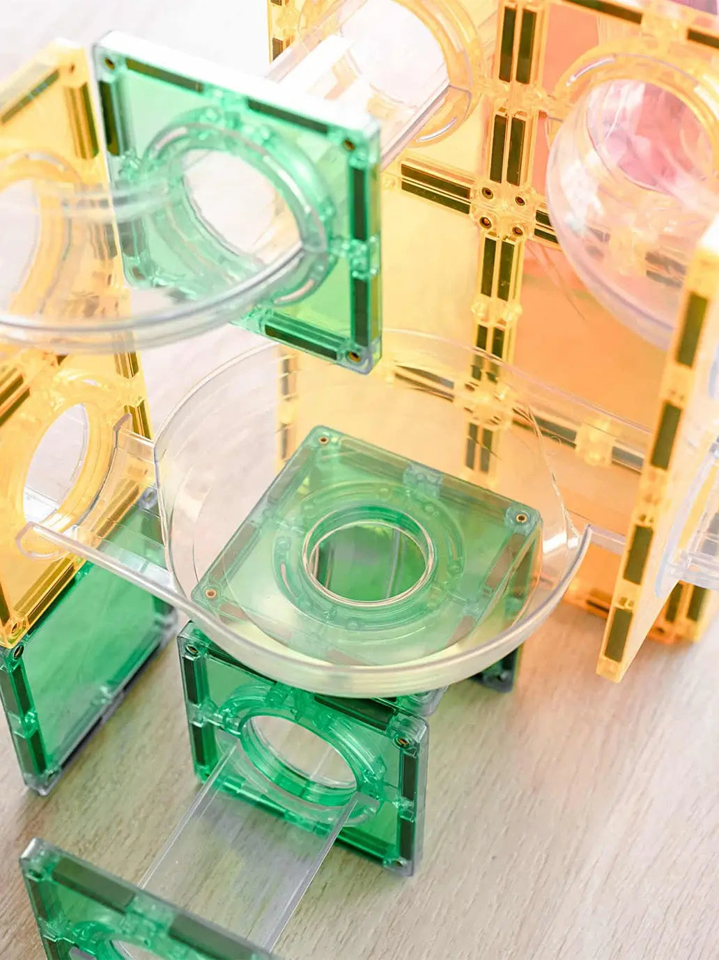 Klocki magnetyczne kulodrom Rainbow Ball Run Expansion Pack Connetix BÉBÉ Concept 