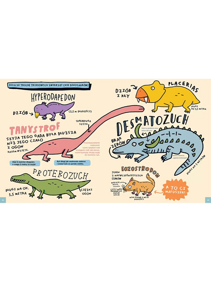 Totalnie wszystko o dinozaurach i innych prehistorycznych bestiach Wydawnictwo Kropka BÉBÉ Concept