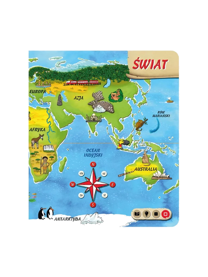Atlas świata. Książka interaktywna Albi BÉBÉ Concept 