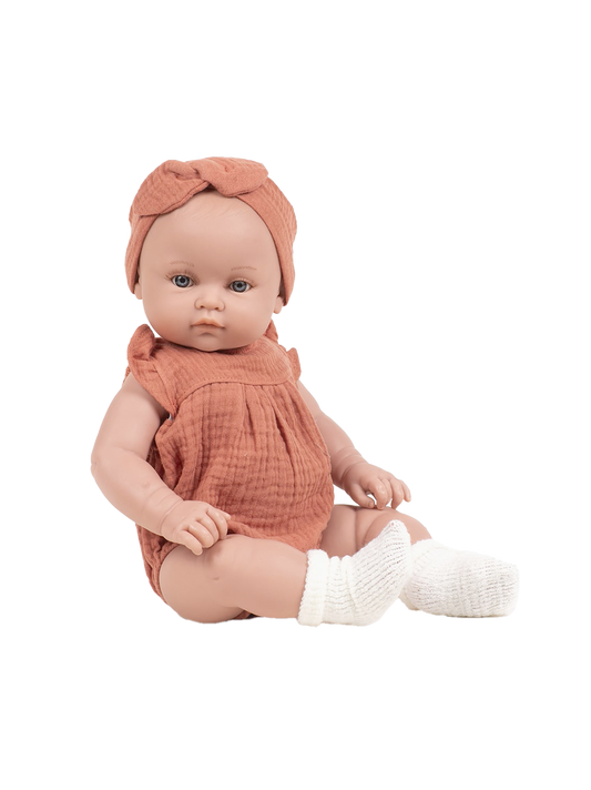 Duża lalka niemowlak 47 cm w muślinowym ubranku