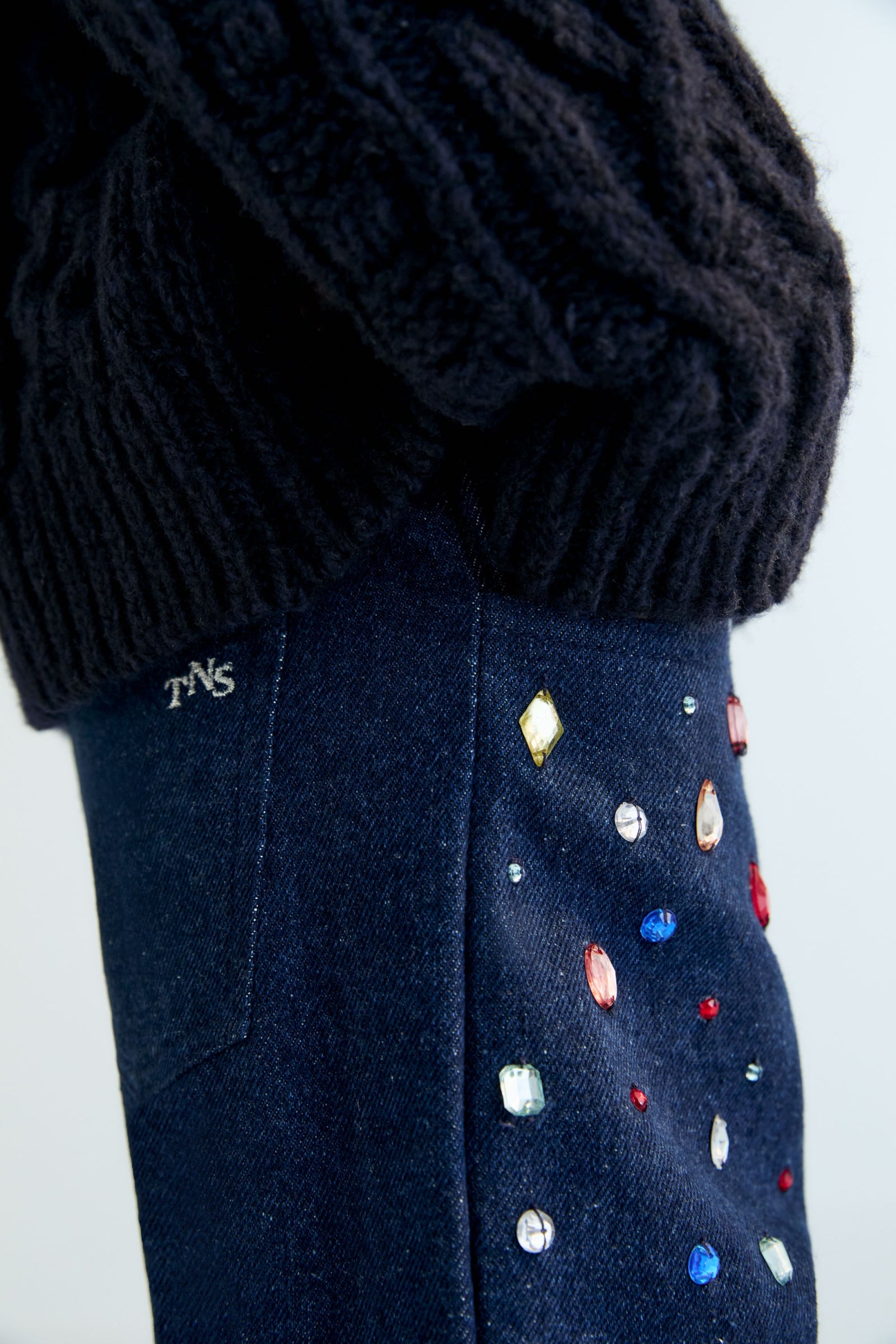 Jeansy zdobione kryształkami Mia Pant The New Society BÉBÉ Concept 