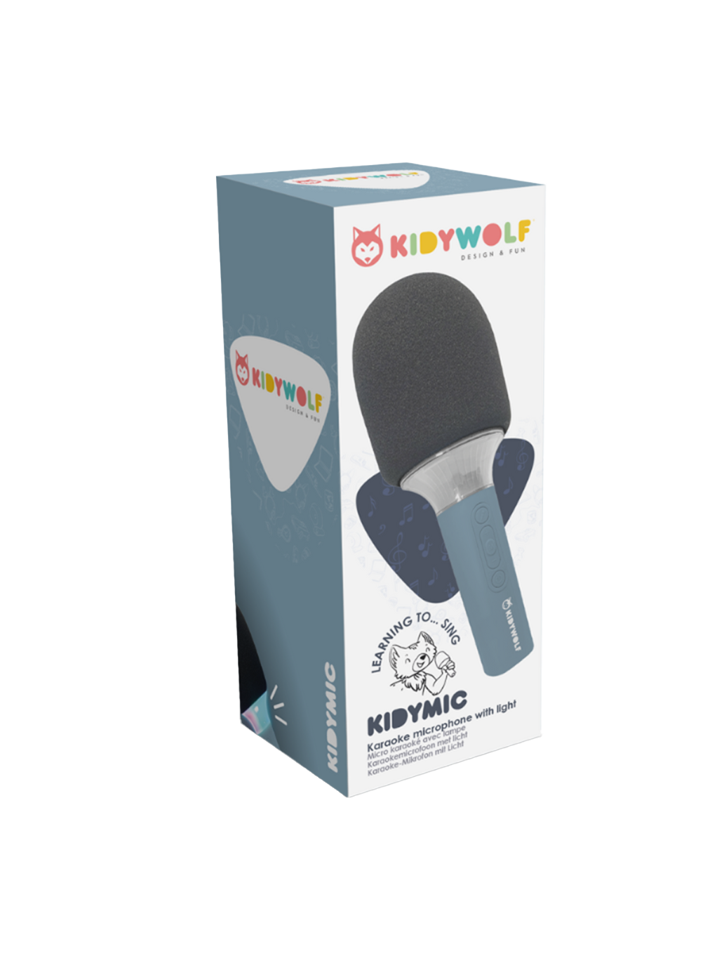 Świecący mikrofon karaoke Kidywolf BÉBÉ Concept 