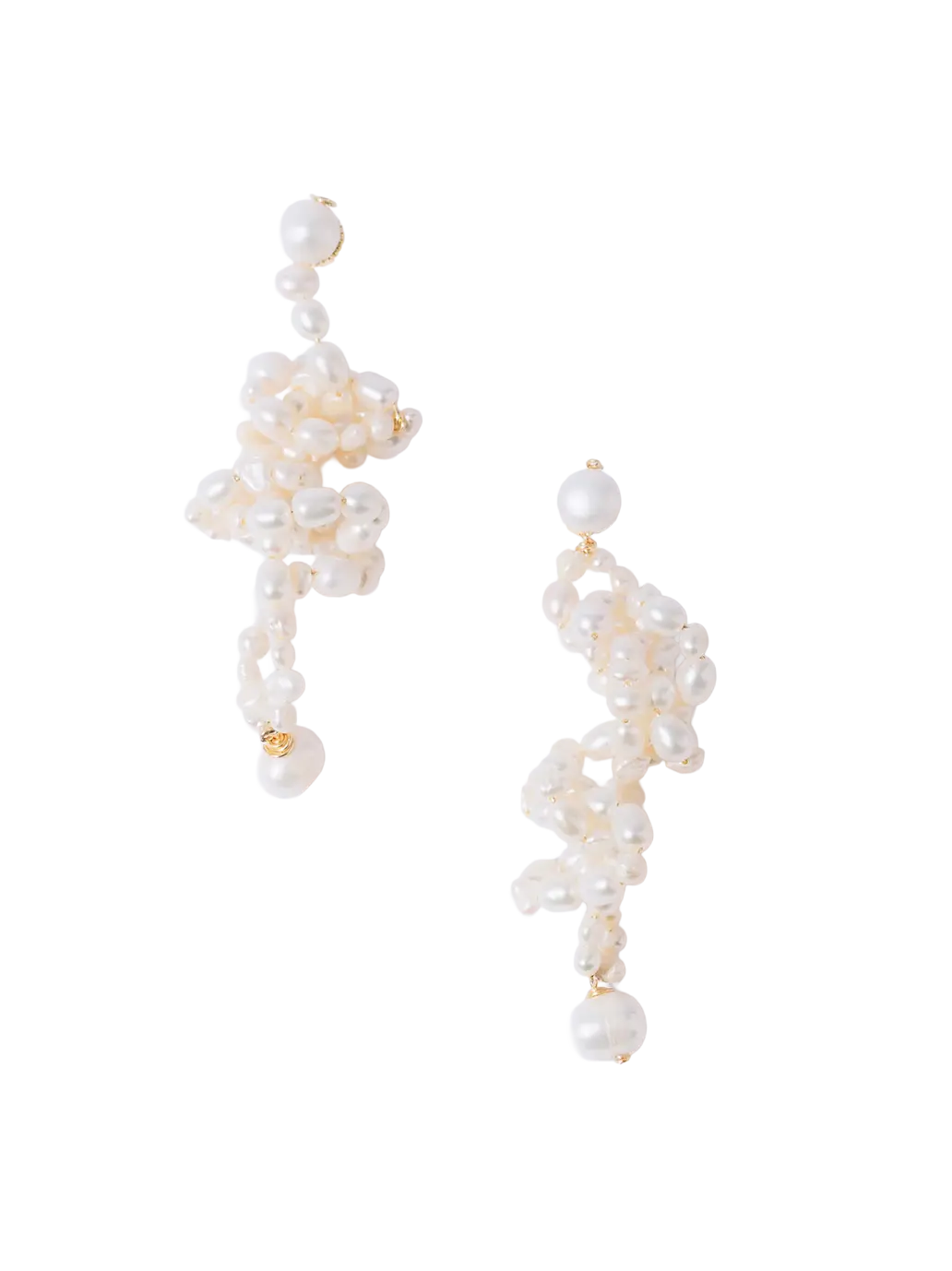 White Lotus Earrings PEARL OCTOPUSS.Y BEBE Concept 
