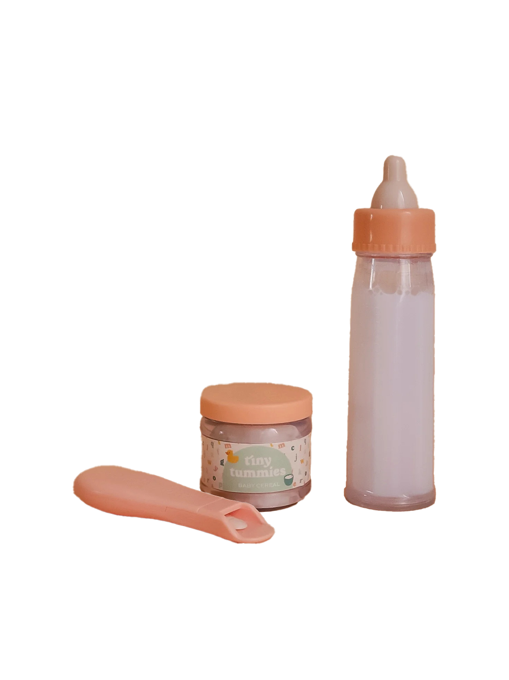 Zestaw Tiny Tummies Magiczna butelka i słoiczek dla lalek Tiny Harlow BÉBÉ Concept 