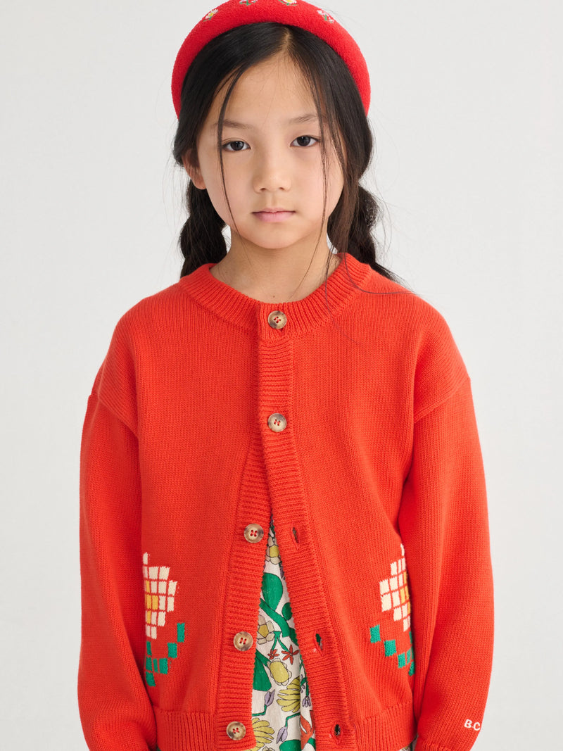 Sweter Pixel Daisy cardigan Bobo Choses BEBE Concept 