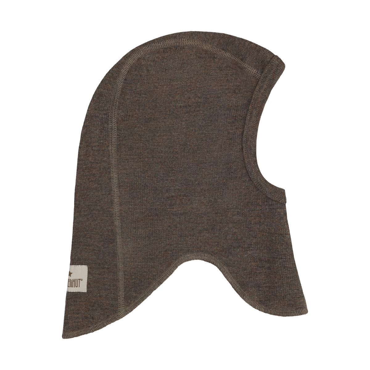 Kominiarka Balaclava Wool Rib BROWN MELANGE