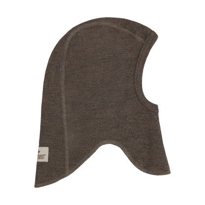 Kominiarka Balaclava Wool Rib BROWN MELANGE